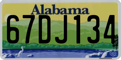 AL license plate 67DJ134