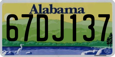 AL license plate 67DJ137