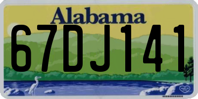 AL license plate 67DJ141