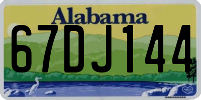 AL license plate 67DJ144