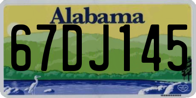 AL license plate 67DJ145