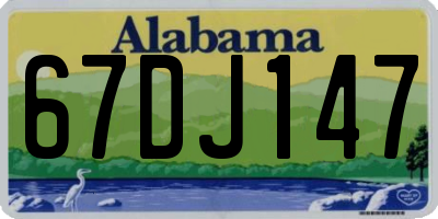 AL license plate 67DJ147