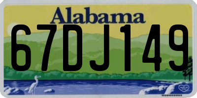 AL license plate 67DJ149