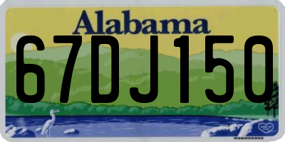 AL license plate 67DJ150