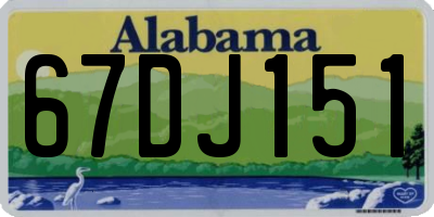 AL license plate 67DJ151