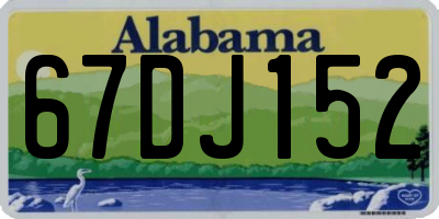 AL license plate 67DJ152