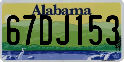 AL license plate 67DJ153