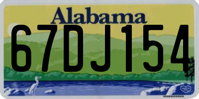 AL license plate 67DJ154