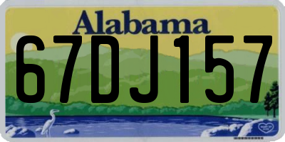 AL license plate 67DJ157