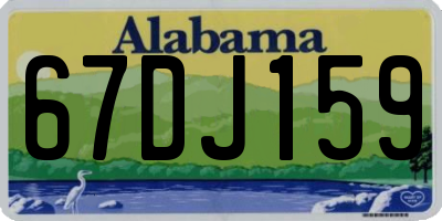 AL license plate 67DJ159
