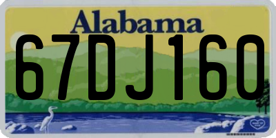 AL license plate 67DJ160
