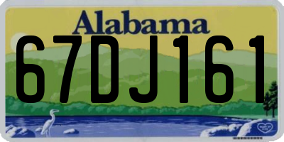 AL license plate 67DJ161
