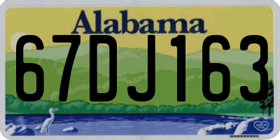 AL license plate 67DJ163