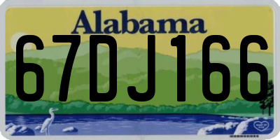 AL license plate 67DJ166