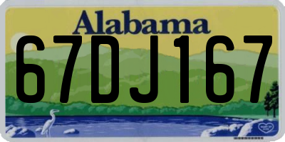 AL license plate 67DJ167