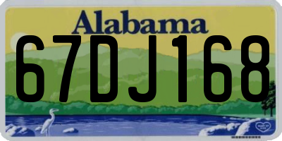 AL license plate 67DJ168