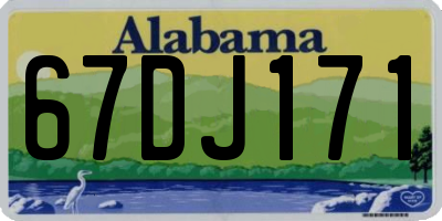 AL license plate 67DJ171
