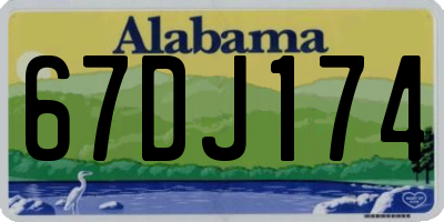 AL license plate 67DJ174