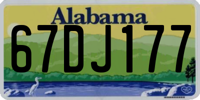 AL license plate 67DJ177