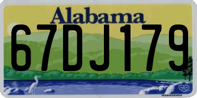 AL license plate 67DJ179