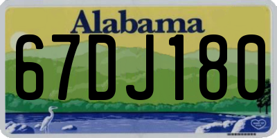 AL license plate 67DJ180