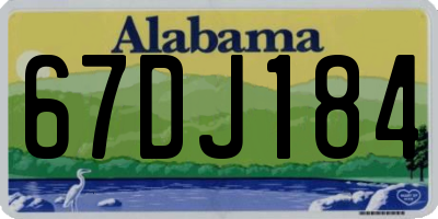 AL license plate 67DJ184