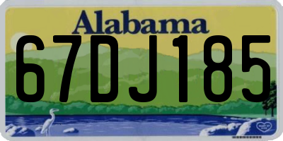 AL license plate 67DJ185