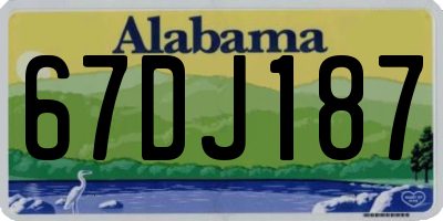 AL license plate 67DJ187