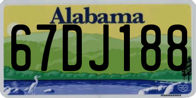 AL license plate 67DJ188