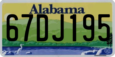 AL license plate 67DJ195