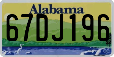 AL license plate 67DJ196