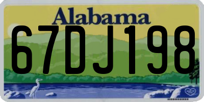 AL license plate 67DJ198