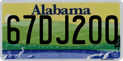 AL license plate 67DJ200