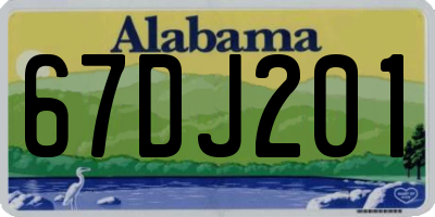 AL license plate 67DJ201