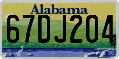 AL license plate 67DJ204