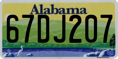 AL license plate 67DJ207
