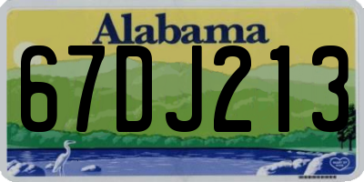 AL license plate 67DJ213