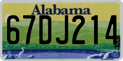 AL license plate 67DJ214