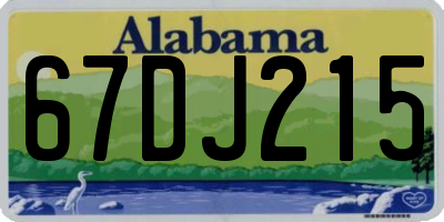 AL license plate 67DJ215