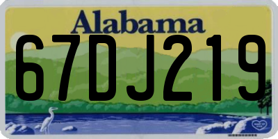 AL license plate 67DJ219