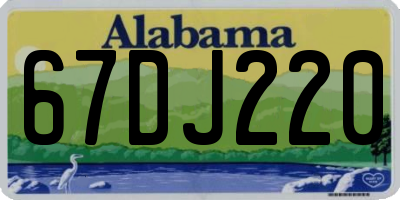 AL license plate 67DJ220