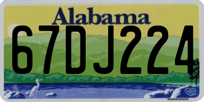 AL license plate 67DJ224
