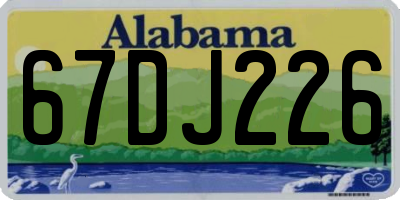 AL license plate 67DJ226