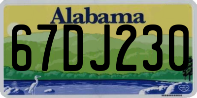 AL license plate 67DJ230