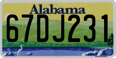 AL license plate 67DJ231