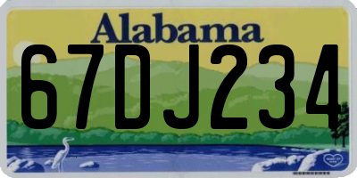 AL license plate 67DJ234