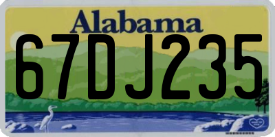 AL license plate 67DJ235