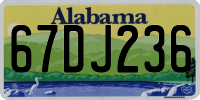 AL license plate 67DJ236