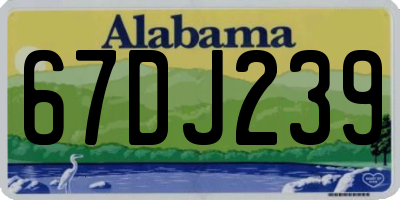 AL license plate 67DJ239