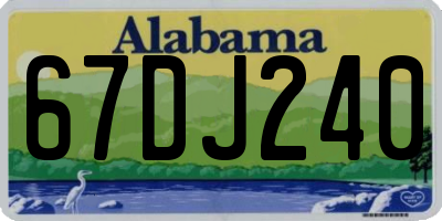 AL license plate 67DJ240